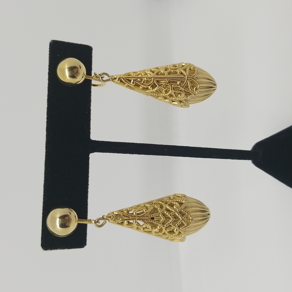 Vintage clip dangle earrings